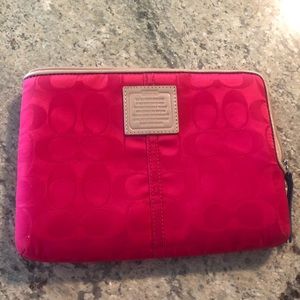 Coach mini iPad/tablet sleeve